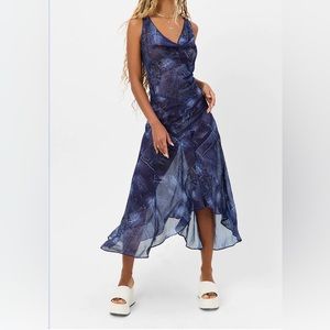 Frankie's Bikinis Molly Jean Print Dress Flowing Cover-Up Beach M NEW $250